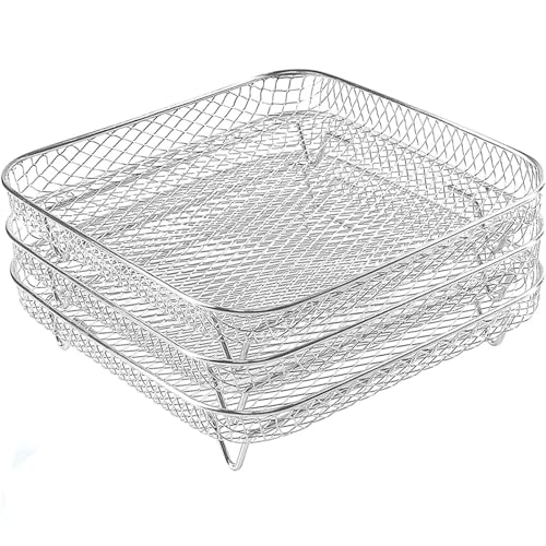 3 Layers Grill Stands Air Fryers Stackable Rack 304Stainless Steel Dehydrator Racks Grilling Racks For Restaurant Kitchen