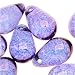 Czech Glass Smooth Teardrop Beads 9x6mm - Luminescent Amethyst (20)