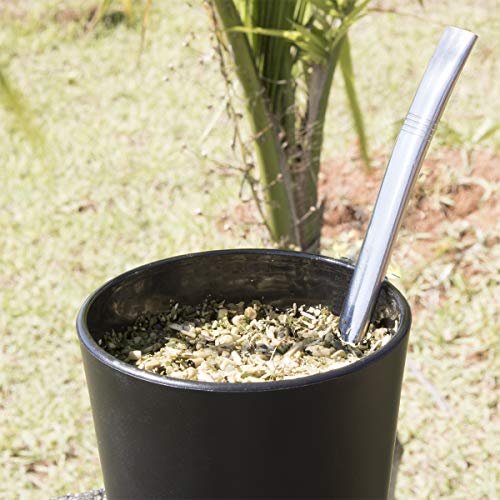 BOMBA DE TERERÉ CHIMARRÃO CLÁSSICA INOX 19CM BLACK ERVA