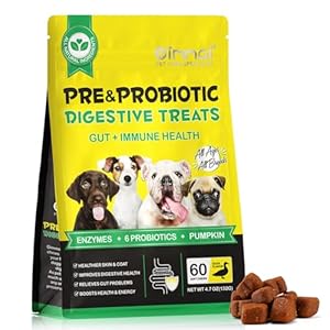Probiotika für Hunde, Erbesserte Verdauung & Immunsystem, Fördert die Gesundheit der Haut und Saisonale Allergien Unterstützen, Gut für Die Immunität, Entengeschmack