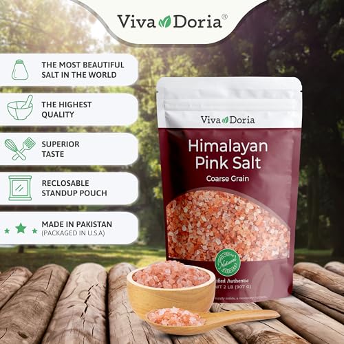Viva Doria Rainbow Peppercorn Blend, 12 oz & Himalayan Pink Salt, Coarse Grain, 2 lb