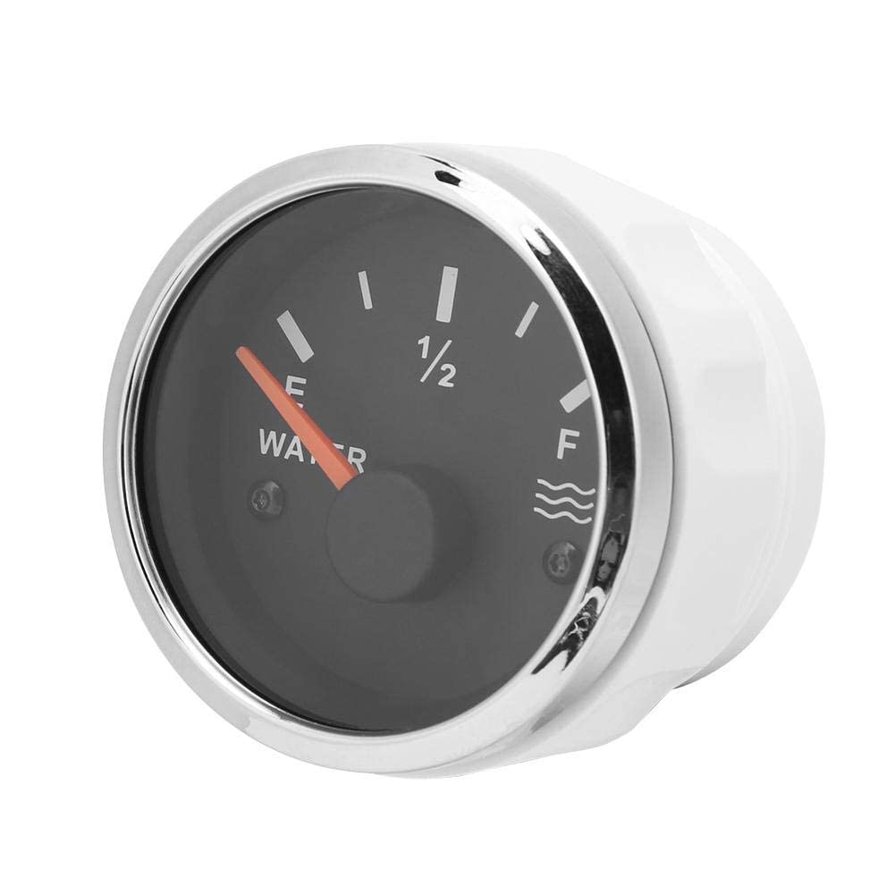 Jauge de Niveau d'Eau Numérique 52mm, 12V/24V, Acier Inoxydable 316L, IP67 Étanche, Rétroéclairage LED Rouge, pour Voiture Bateau Machine de Construction