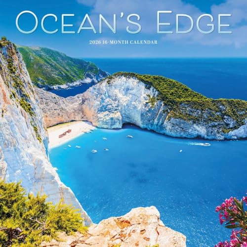 Carousel Calendars, Oceans Edge 2026 Wall Calendar, 12'' X 12'', 16-Month Calendar with Stapled Binding