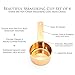 Copper Measuring Cup Set – Set of 4 Copper Plated Stainless Steel Measuring Cups. Polished Finish, Rust Resistant, Engraved Size and Precise Measurement. Classic Kitchen Accessories.