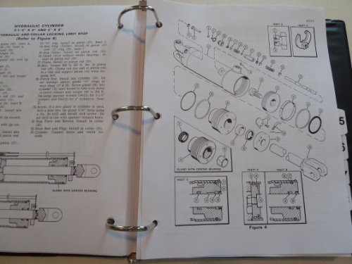 പൊട്ടിത്തെറിച്ചു view of a hydraulic cylinder from Case 430CK 530CK Tractor Service Manual