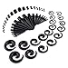Produktbild LLGL-EU Ohr-Stretching-Kit 54 Stück 14G-00G Ohrmessgeräte Expander Set Acryl Verjünger und Stecker & Silikon Tunnel Piercing-Schmuck-Set mit Eva-Box (Black)