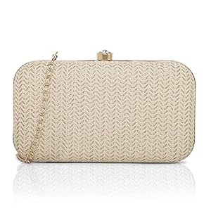 Lavie Women’s Oval Frame Clutch | Detachable Chain Sling Strap | Ladies Purse Wallet