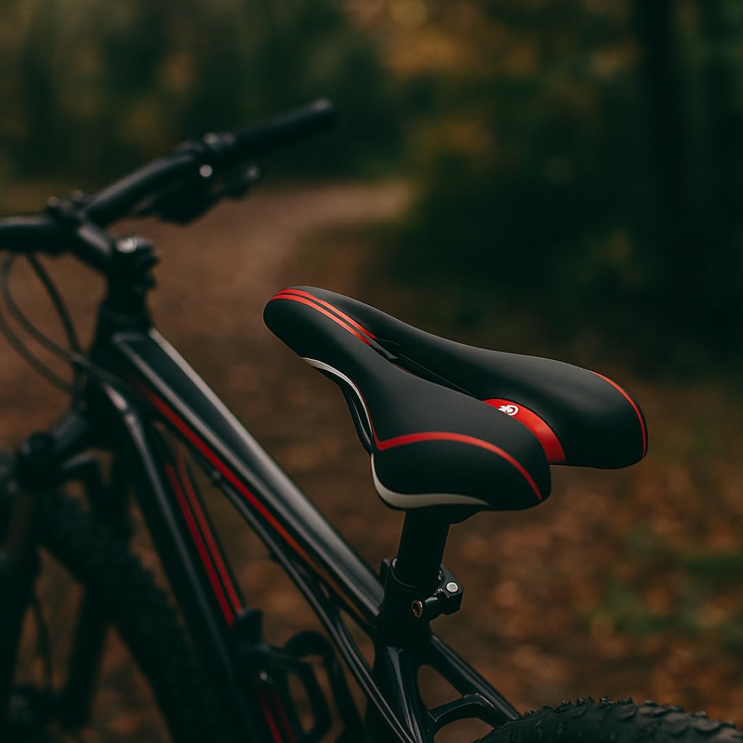 Sella Bicicletta Ergonomica Uomo Donna in Memory Foam | Traspirante con Sistema AirFlow Antiprostata | Sella MTB, Bici da Strada e Città – Comfort e Assorbimento Urti - Removibile e Lavabile