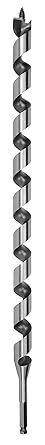 IRWIN Tools 1826638 Pole Auger Drill Bit with WeldTec, 7/16-inch Shank, 15/16-inch by 24-inch, Single