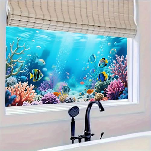 Vinilo decorativo HOMETITUTE Ocean Coral Reef 39.3×17.7 in miniatura 5
