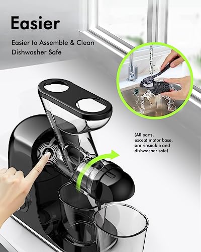 Masticating Juicer with Wide Chute