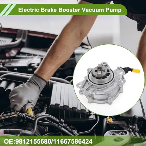 Bomba de Vacío para Frenos N.o 9812155680/11667586424, Bomba de Vacío para Motor para Mini Cooper 2011-2015, Aleación de Aluminio, Tonos Plata, 1 Unidad miniatura 3