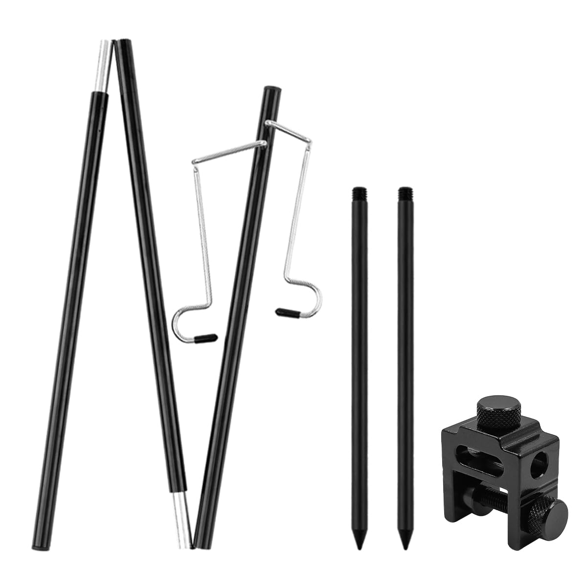 Support de lanterne de camping, poteau de lampe d'extérieur, support de lampe de bureau, support de lampe solaire pour jardin, camping, voyage en plein air