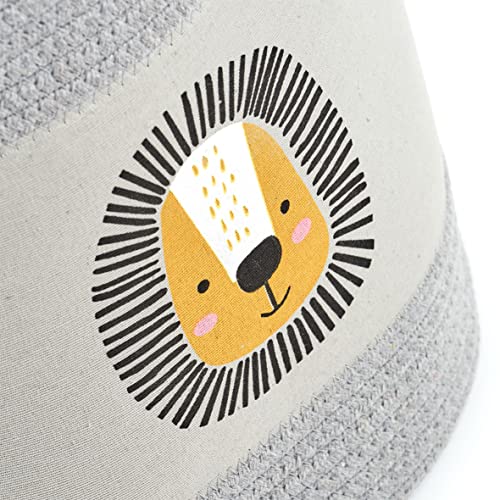 Zeller 14289 Aufbewahrungskorb 'Löwe', Baumwolle/Polyester, ca. Ø30x30 cm