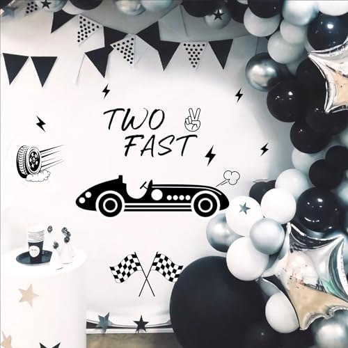 Sticker para fiesta de cumpleaños Two Fast miniatura 4