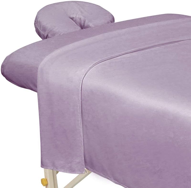 ForPro Premium Collection Conjunto de Lençóis para Maca de Massagem em Microfibra com 3 Peças, Lavanda
