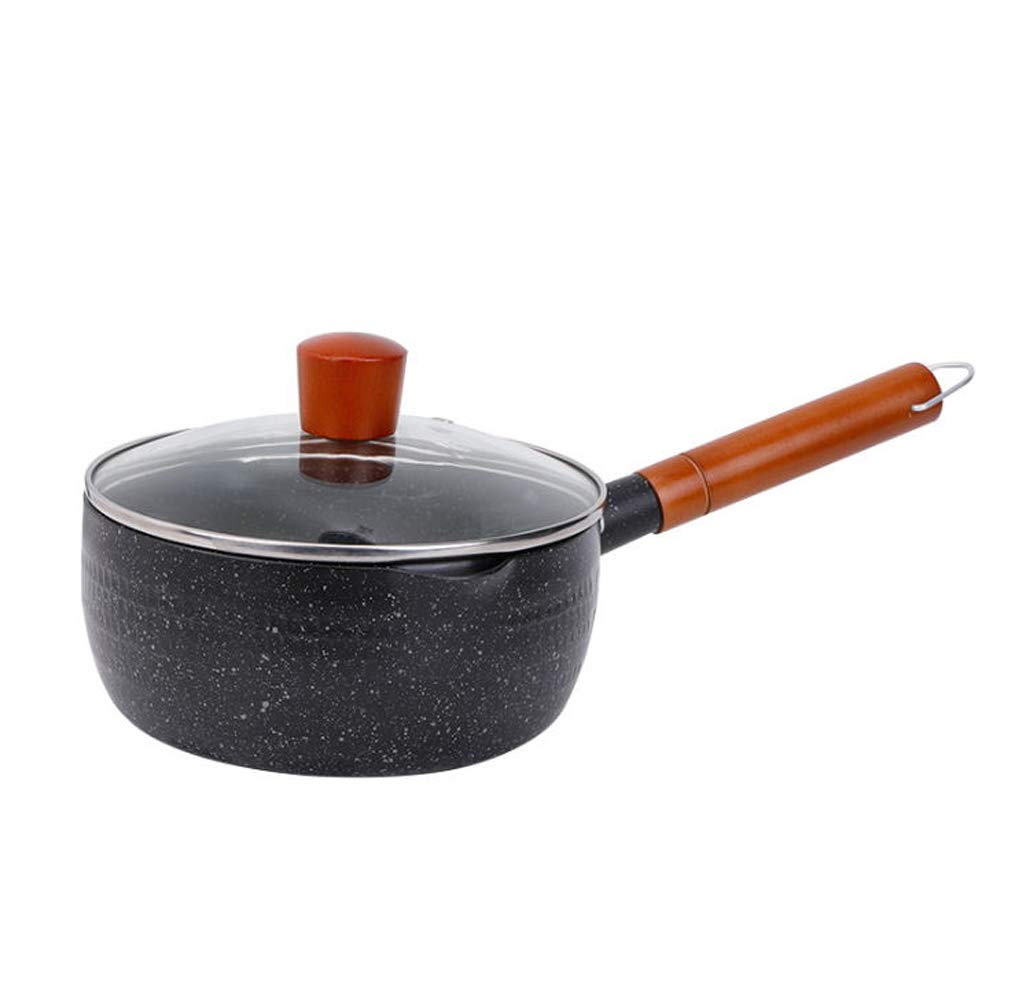 Japanese-style Non-stick Aluminum Snow Pan,Multifunctional Maifan Stone Small Saucepan,Compound Bottom Small Pot (20cm)