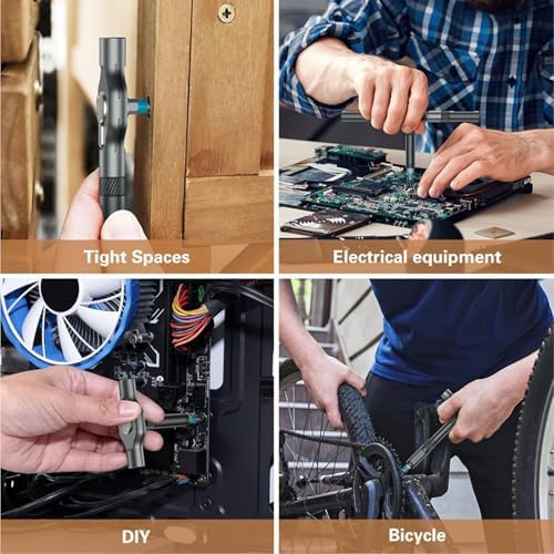 Yosoo Health Gear 24 in 1 Ratchet Screwdriver Set, Magnetic S2 Steel Bits, 58-Tooth Gear, Detachable Handle, for Electronics, Furniture, Bike Repair