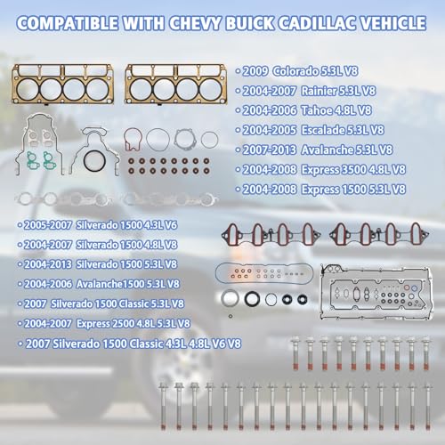 Image of 5.3 Full Cylinder Head Gasket Set with ES72220 Bolts Kit