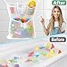 XYTAHDM Organizador de Juguete de Baño Bolsa de Juguetes de Baño Almacenamiento para la Bañera Red de Grande Organizadores de Juguetes Baño con 6 Ganchos Autoadhesivos Imagen de XYTAHDM Organizador de Juguete de Baño Bolsa de Juguetes de Baño Almacenamiento para la Bañera Red de Grande Organizadores de Juguetes Baño con 6 Ganchos Autoadhesivos