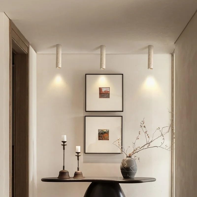 Luminaire de plafond salon et chambre ambiance pierre industrielle