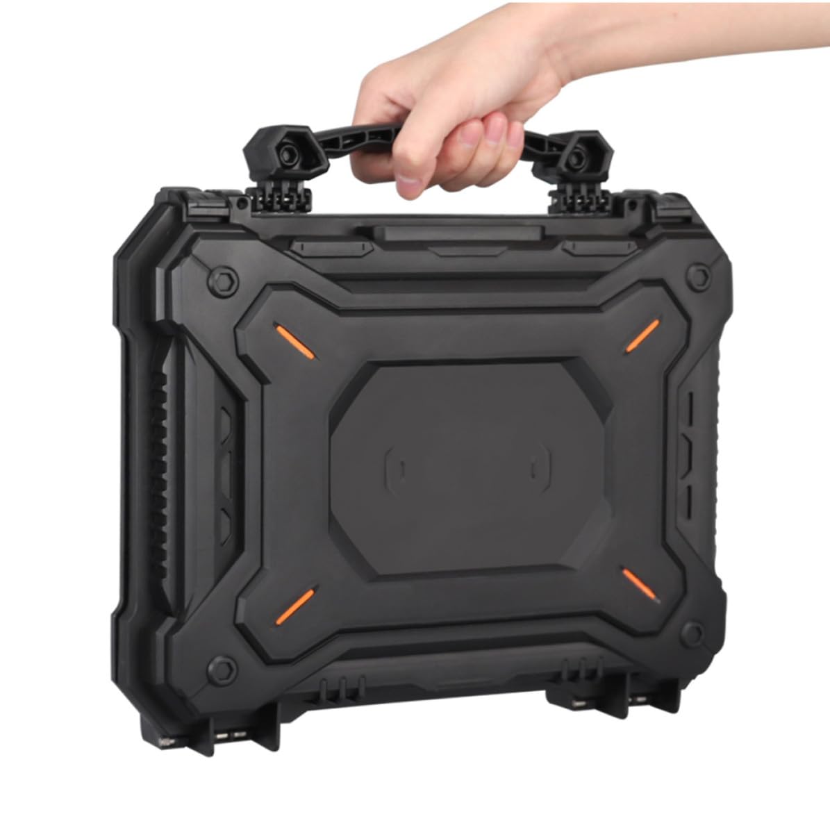 Stoßfester Werkzeugkasten 5l Schwarz mit Griff für Kamera | Ethylen Propylene, Kompakt 32cm, für Hochpräzise Geräte, Einfaches Öffnen und Schließen