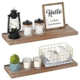 Roseyat Floating Shelves Wood Home Décor, Wall Mounted Rustic Wall Shelf for Bedroom, Bathroom,...