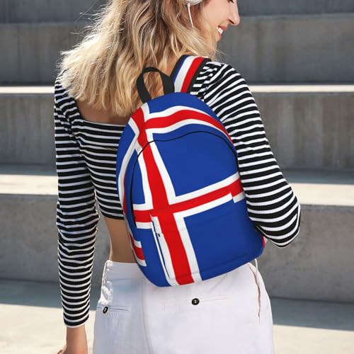 Sac à dos imprimé drapeau Islande robuste pour voyage décontracté - 7