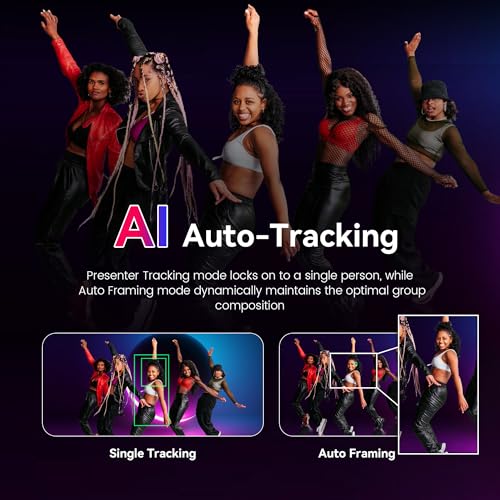 Image of 4K NDI PTZ Camera AI-Auto Tracking, 20X Optical Zoom, USB3.0 /HDMI /LAN PoE, IP Live Streaming, Conference Room Camera for Church Services Education Conference Events, Work with YouTube OBS