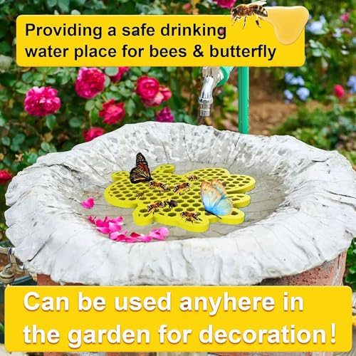 4 Stück Bienen Insekten Trinkbecher, Bee Watering Station Bienenfutterstation, Bienenfutterspender, Trinkbecher für Bienen, Bienentränkestation, Insektentränke für Garten, Bienenfütterung, Bienenbad