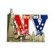 Bold NY Letter Shape New York Souvenir Metal Fridge NY Magnet - Brooklyn Bridge,Statue of Liberty,Empire State Building, NYC Skyline Metal Magnet (Pack 1)