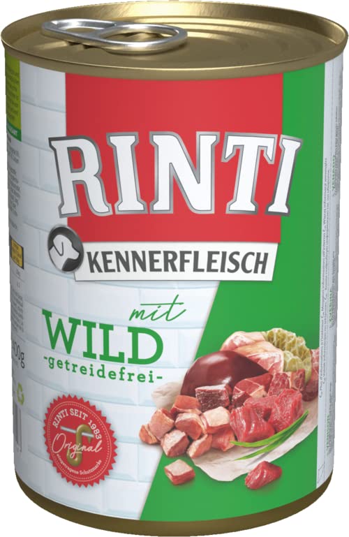 Rinti Hundenassfutter Kennerfleisch mit Wild 6x400g