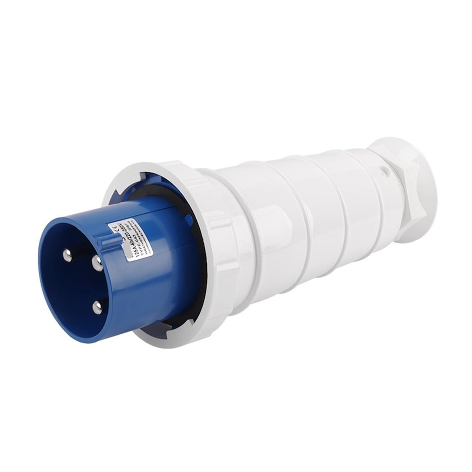 Enchufe Industrial ZQ-043 de aviación, 3 Pines, x 125 A, Impermeable, IP67, trifásico, Cuatro Cables, A