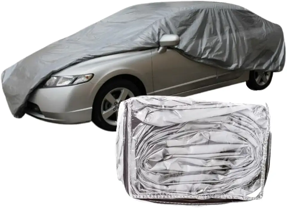 Capa Protetora para Carro Jacaré Texturizada - Impermeável, Proteção Contra Sol, Chuva, Arranhões e Poluentes - Ajuste Auto Ajustável e Compacta (M)