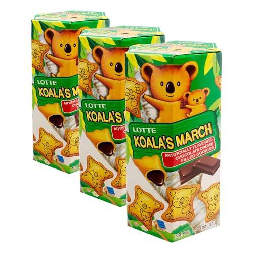 Lotte Koala's March Cookie with Chocolate Cream, 3 snack boxes