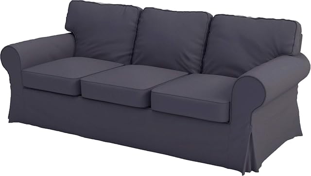 Custom Slipcover Replacement The Cotton Ektorp 3 Seat Sofa Cover Replacement Is Custom Made For Ikea Ektorp Sofa Cover, Ektorp Sofa Slipcover Replacement (Dark Gray)