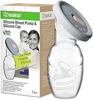 haakaa Manual Breast Pump Breast Milk Collector 4oz/100ml and Cap Set