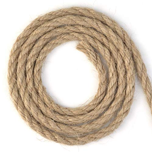 Image of Topbuti 5Mm Natural Jute Twine 100 Feet Braided Rope for DIY Artwork, Christmas, Gift Wrapping, Gardening Applications - Brown