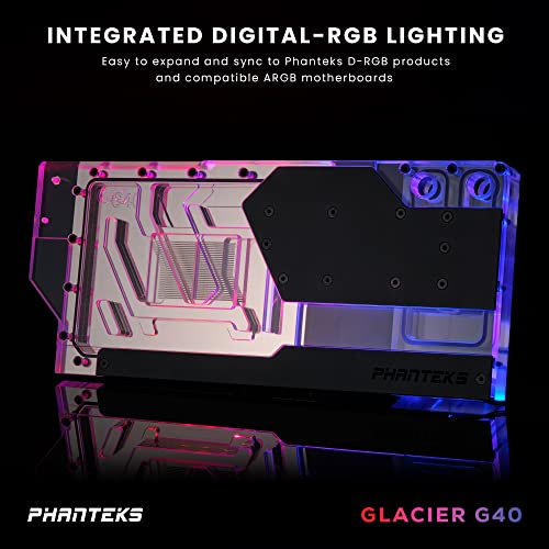 Phanteks Glacier G40 RTX 4080/90 Wasserblock inkl. Backplate für Gigabyte, D-RGB - Black - Image 4