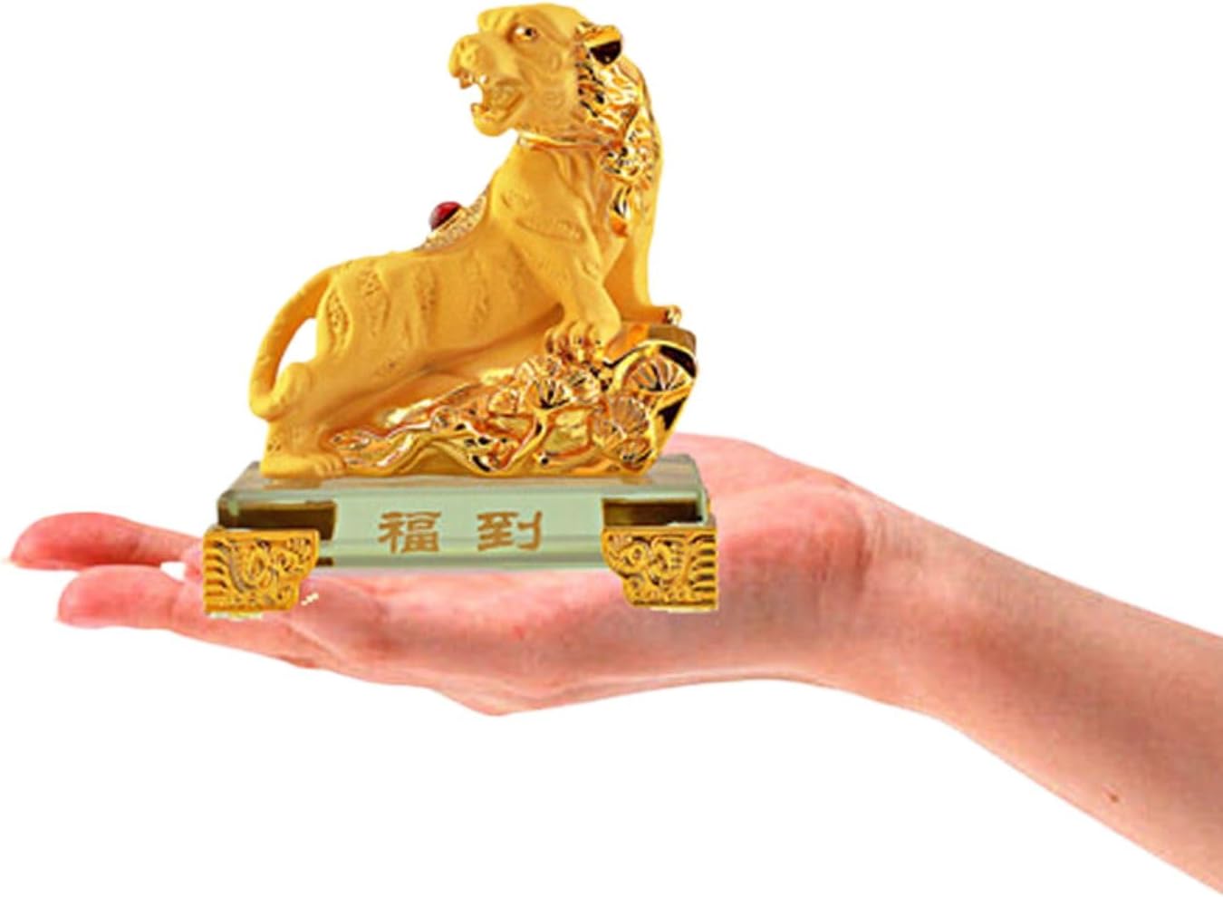 沙金 Brass Chinese Zodiac Feng Shui Figurine Deco, 十二生肖树脂工艺品小摆件 Feng Shui Figurine Home Office Decor Chinese Gifts 全套鼠牛虎兔龙蛇马羊猴鸡狗猪 9140