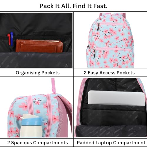 Image of HYDER Daisy 25L Cute & Stylish College Bag for Girls | Padded Laptop Compartment | School, College, Office, Travel & Tuition Bag for Women | Durable Backpack