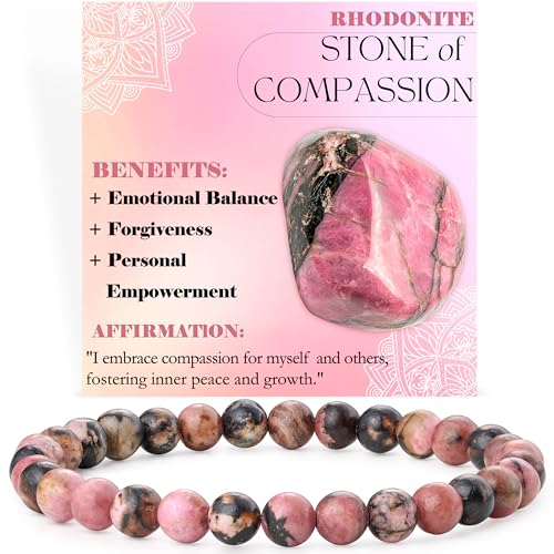 Rhodonite - Compassion - 6mm Beaded...