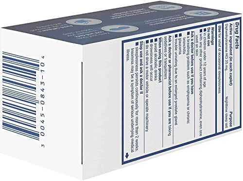 Image of Tylenol Simply Sleep Nighttime Sleep Aid (25 mg), 100-Count Caplets (Pack of 2)
