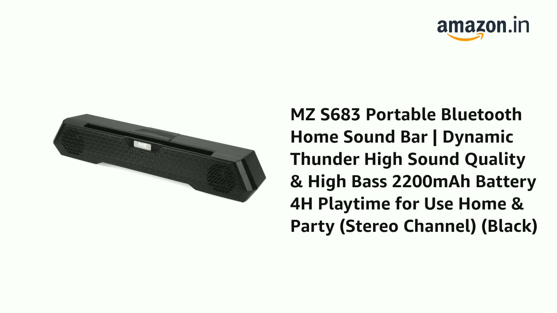 MZ S683 Portable Bluetooth Home Sound Bar | Dynamic Thunder High