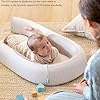 Inglesina Welcome Pod Baby Lounger (0–8 Months) – US Compliant Infant Lounger with Ergonomic Support for Supervised Tummy Time & Play, Breathable Bamboo & 3D Mesh, Quiet Beige #5