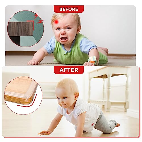 Image of Edge Protector for Baby Proofing, Baby Corner Protector Guards Clear Silicone Soft Corner Protectors with Pre-Taped Adhesive 6.6FT