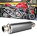 Tubo del Silenziatore di Scarico, Punta del Silenziatore, Tubo di Scarico Universale per Scooter da Moto da 51 Mm/2 Pollici Texture in Fibra di Carbonio Adatta per R3 R6 R15