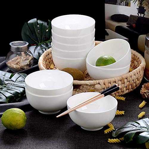 Lawei 12 Pcs Porcelain Dessert Bowls 300ml Cereal Bowl Small White Bowl Sets Serving Bowls for Dessert Ice Cream Salad Fruit Snacks, 11.5cm - Image 5