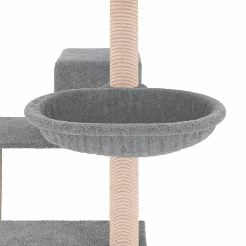 Rascador para Gatos con Postes de sisal Gris Claro 82,5 cm, CIADAZ Rascador Gato, Arbol Rascador para Gatos, Gatos Accesorios, Torre Gatos, Arranhador para Gatos, Casa para Gatos