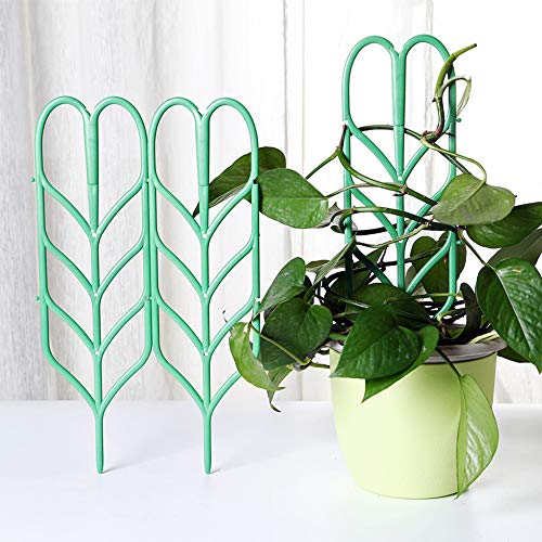 MH 3pcs Garden Climbing Plant Pot Support Rack Flower Leaf Vines Plastic Trellis